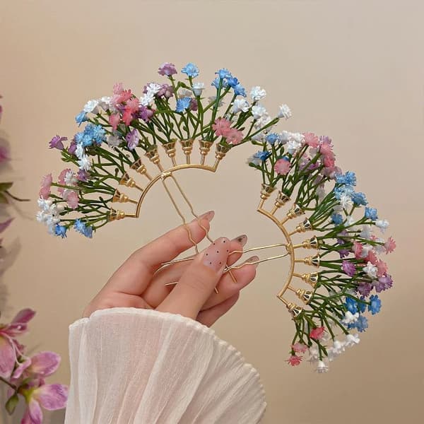 Kunstig Blomst Brude Bryllup Hårnål U-formede Hårpinde W A2