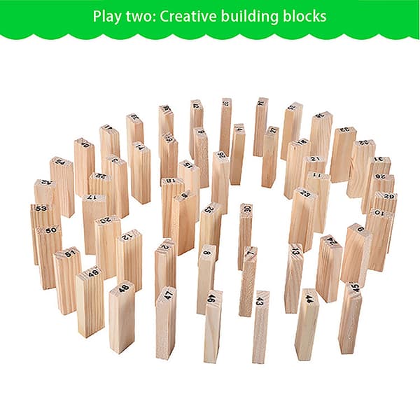 Tower Building Block Puzzle Brettspill Leker for barn green one size