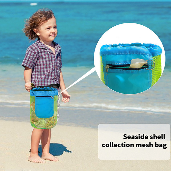 Barneskall oppbevaringsveske Summer Beach Portable Bag Outdoor Blue one size