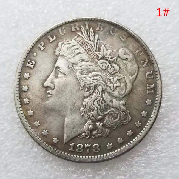 1 stk 1878-1887 USA Morgan Silver Dollar $1 minnemynter C 1 One size