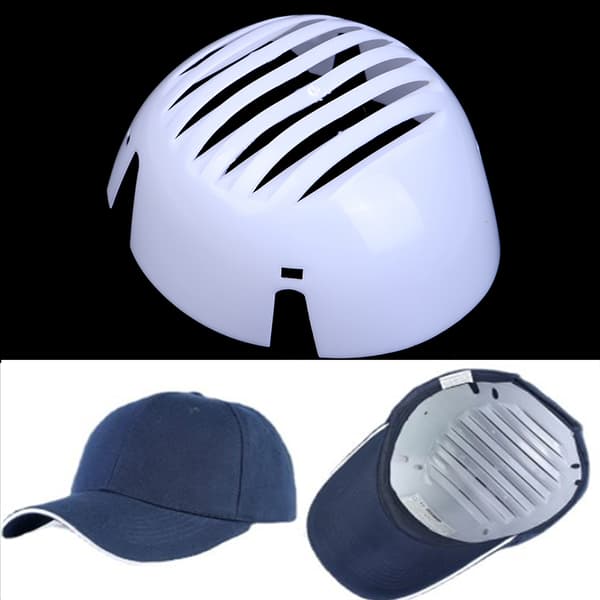 Hvit vernehjelm Beskyttende lue Foring PE Bump Cap Insert PE White one size