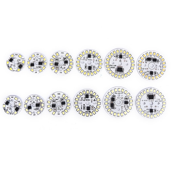 LED Pære Patch Lampe SMD Plade Cirkulært Modul Lyskilde Plat 3000K 9w warm white