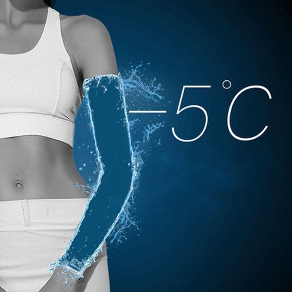 Ice Silk Sleeve Cuff Varsi Uv Sun Protect Antislip Summer Outdoo White One Size