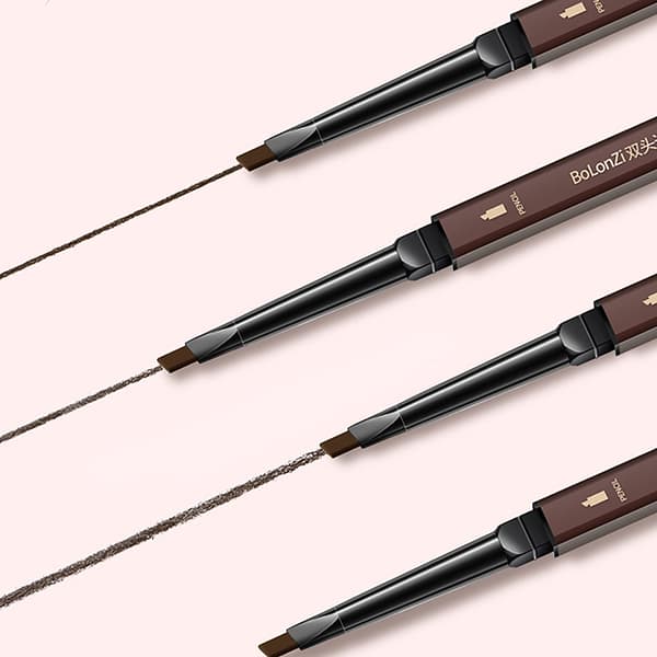 Double Head Eyebrow Pencil Waterproof Sweatproof Cosmetics Beau Light brown oneszie