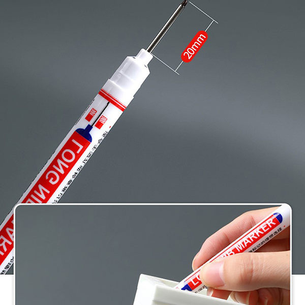 Långt huvud Marker Pennor Badrum Träbearbetning Dekoration Multi-pur black 13.5cm