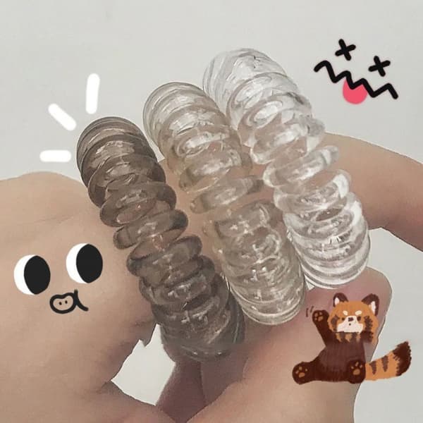 9st/set Hårband Elastiskt Plasthårband Gummi Telefon C B