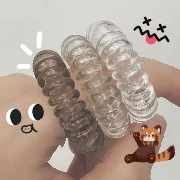 9st/set Hårband Elastiskt Plasthårband Gummi Telefon C E