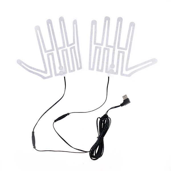 5V karbonfibervarmehanskepute Håndvarmer USB-film Elektrisk White DC line 1to1 wire