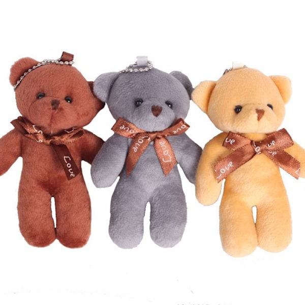 12 kpl/setti Pehmeitä Täytettyjä Karhu Nalleleluja Mini Teddy Karhu Nuket A2