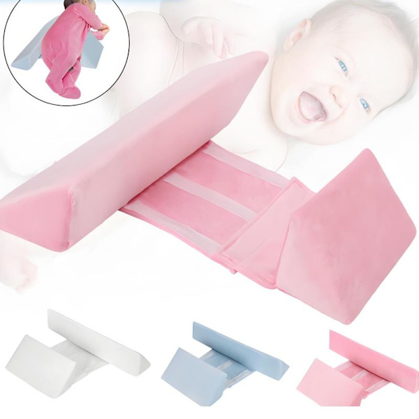 Baby Side Sleeper Wedge Justerbar Mjuk Kudde Avtagbar Lumba Gray