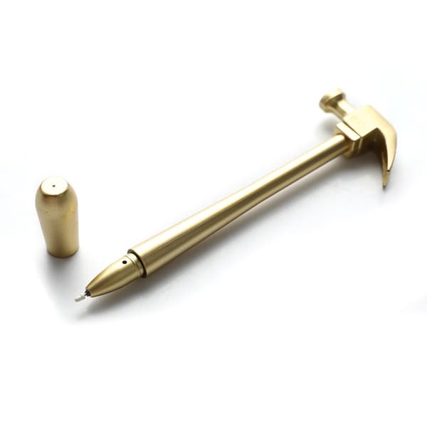 2 kpl Metallic Hammer Tool Paperitarvikkeet Creative Kuulakärkikynä Kinkku Random onesize