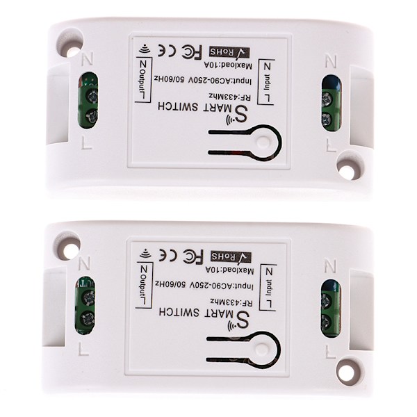 433 Mhz RF Smart Switch Trådlös RF-mottagare Timer-relätelefon Warm white 1pc