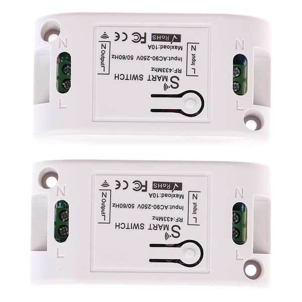 433 Mhz RF Smart Switch Trådløs RF-mottaker Timer-relételefon Warm white 1pc