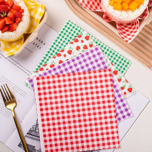 100 st Smörpapper Fodral Smörgåspapper 7 Färger red 100pcs
