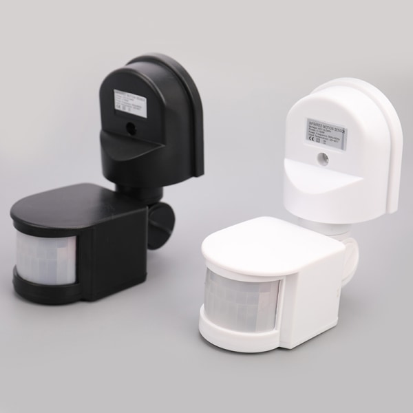PIR Bevægelsessensor Switch Lys Lampe Sensor Detektor Infrarød Mo Black One Size