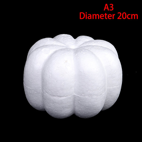 Foam Pumpkin White Blank Halloween Christmas Simulation Pumpkin 20cm