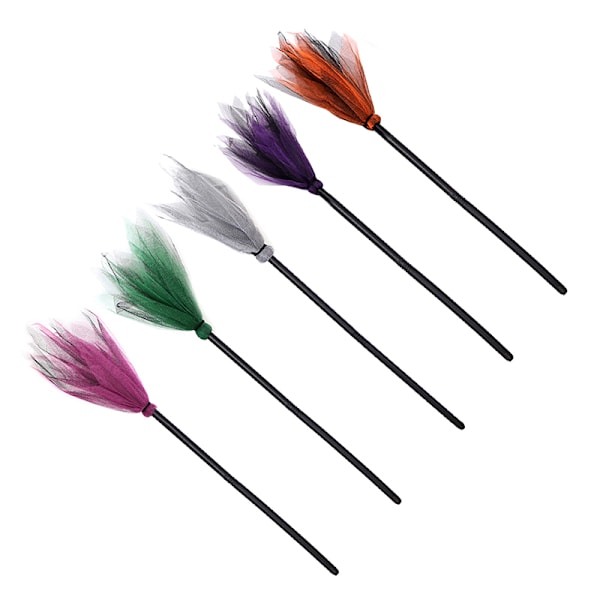 Halloween Fest Heks Kostume Børne Plast Cosplay Flyvende Kosteskaft Purple
