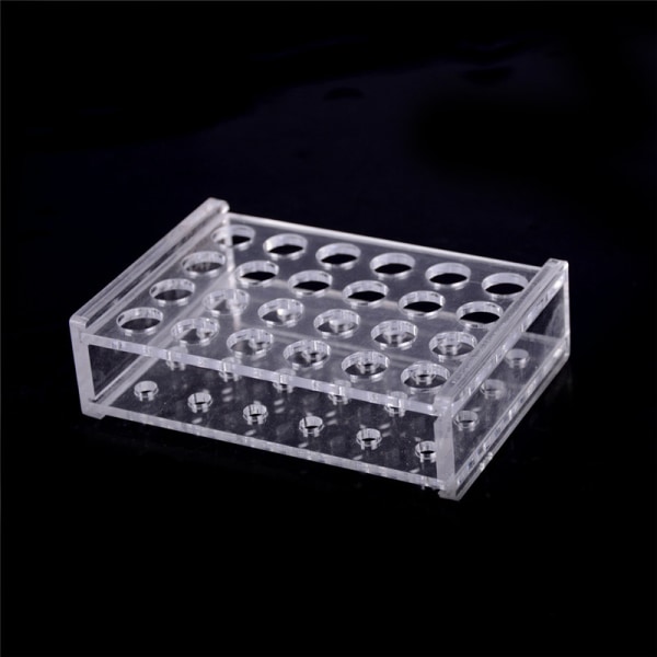 24 hullers reagensglasstativ Testrørsholder Opbevaring Plast La 0 0