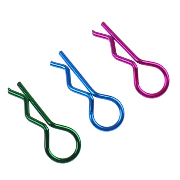 10 stk. karosseriklemmer i rustfrit stål R-stift til Redcat HSP 1/1 Black