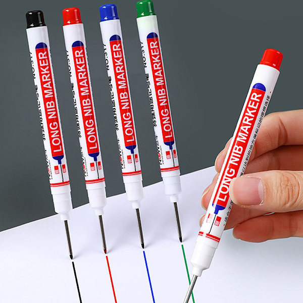 Långt huvud Marker Pennor Badrum Träbearbetning Dekoration Multi-pur black 13.5cm