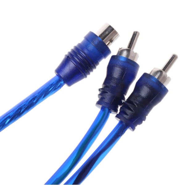 1Pc RCA hun til han splitter stereo o Y adapter kabel ledning c Blue A1