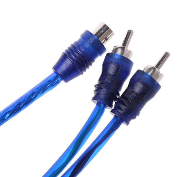 1Pc RCA hun til han splitter stereo o Y adapter kabel ledning c Blue A2