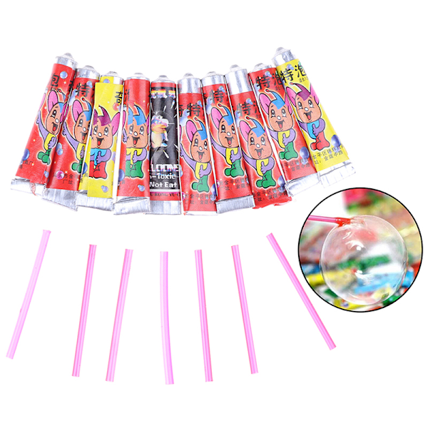 10 st bubbelgum för barn att blåsa bubblor med Onesize