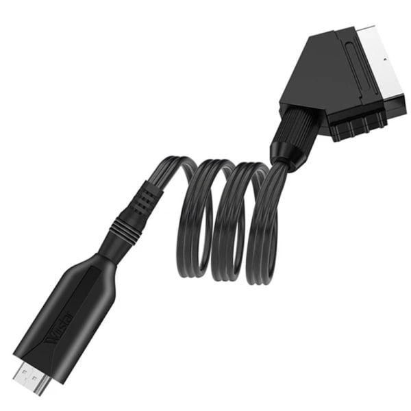 Ny stil HDMI till SCART-kabel 1 meter lång direktanslutning co black One size