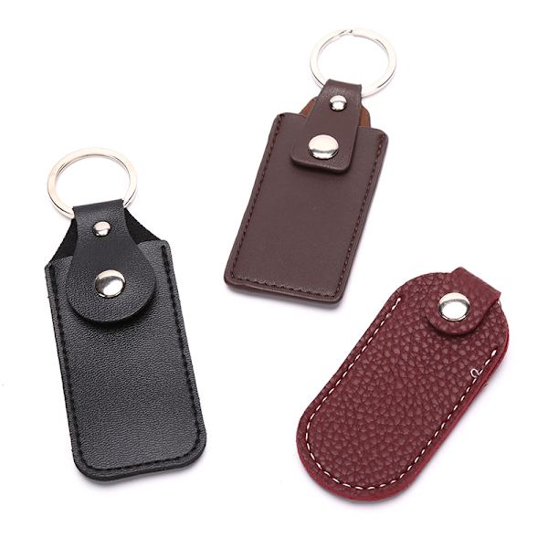 USB case Skyddsväska Bärbar ficka lädernyckelring för oss Red