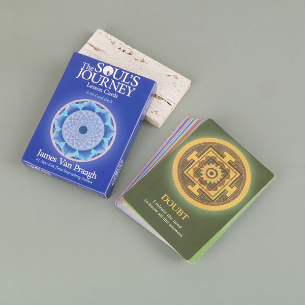 Sjælens rejse lektionskort med engelsk guidebog Divinat Multicolor one  size