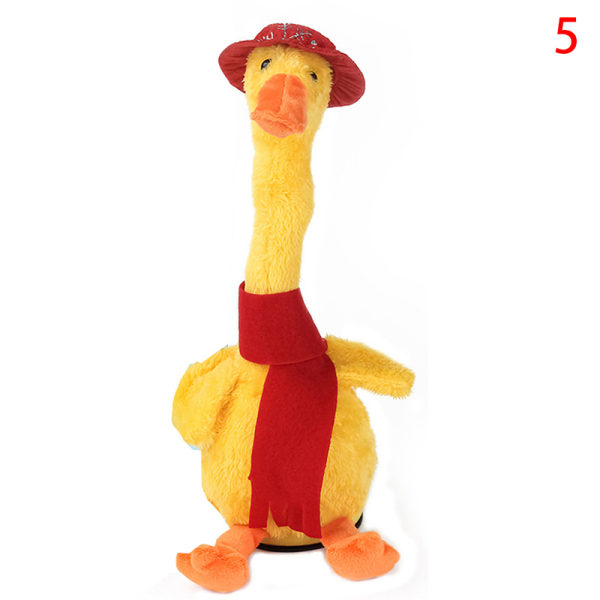 Dancing Duck Elektronisk plysjleker Gjenta Talking Sing Record V 5 one size