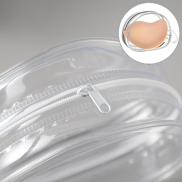 PVC Transparent Bröstlapp Förvaringsväska Dockförvaring Utomhus Du Black Waterproof