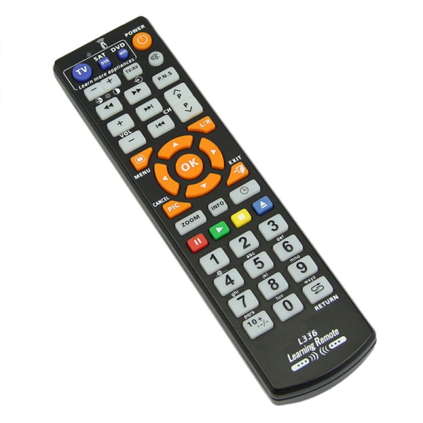 L336 Universal Smart-fjernkontroll med læringsfunksjon for TV Black One Size