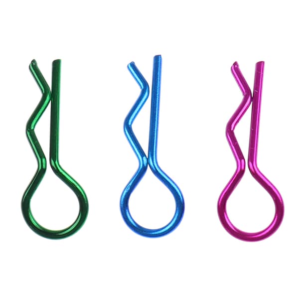 10 stk. karosseriklemmer i rustfrit stål R-stift til Redcat HSP 1/1 Blue