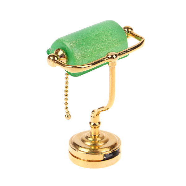 1:12 Dollhouse Miniatyyri pöytälamppu LED-lamppu Vihreä Postimiehen valo Green one size