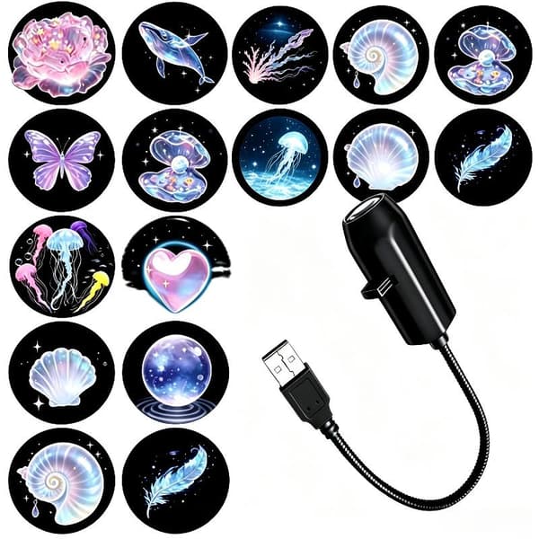 USB Magic Ocean Series Projektorlampe Justerbar Manetrumpe A1