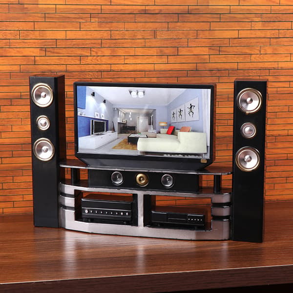1/12 Dockhus Mini TV-prydnad Dockhus Vardagsrumsmöbler one size