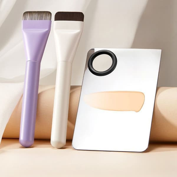 Flad Foundation Make-up Børste Palette Base Make-up Børste Kosmetik N1
