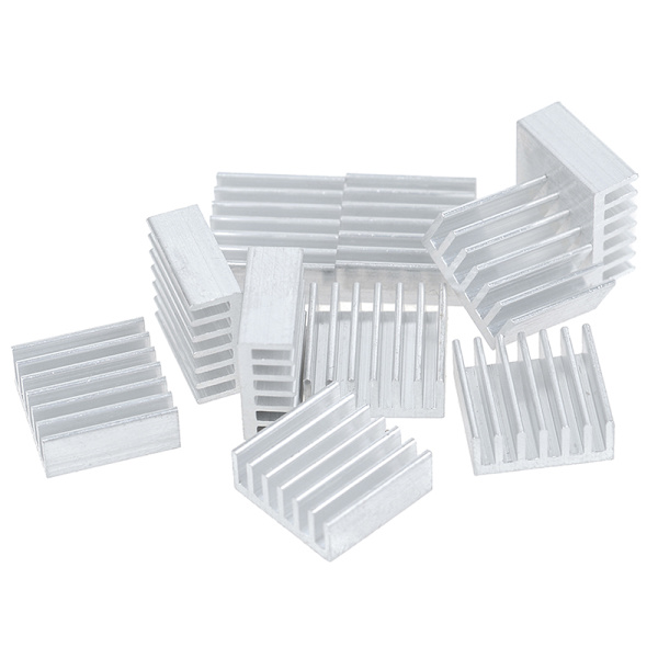 10 stk 14*14*6mm Aluminium heatsink elektronisk chip radiator cool Silver One Size