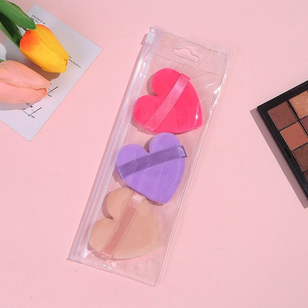 3 stk Cosmetic Puff Mini Make Up Tool MakeUp Cotton Sponge Powd Love onesize