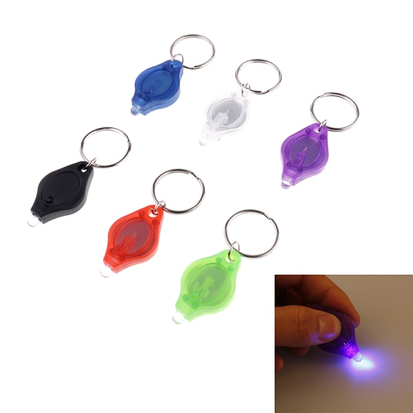 Mini super micro bright light LED camping ficklampa nyckelring ke Red Onesize