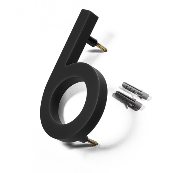 Adress Stor modern dörr alfabetet flytande husnummer bokstäver Black 2