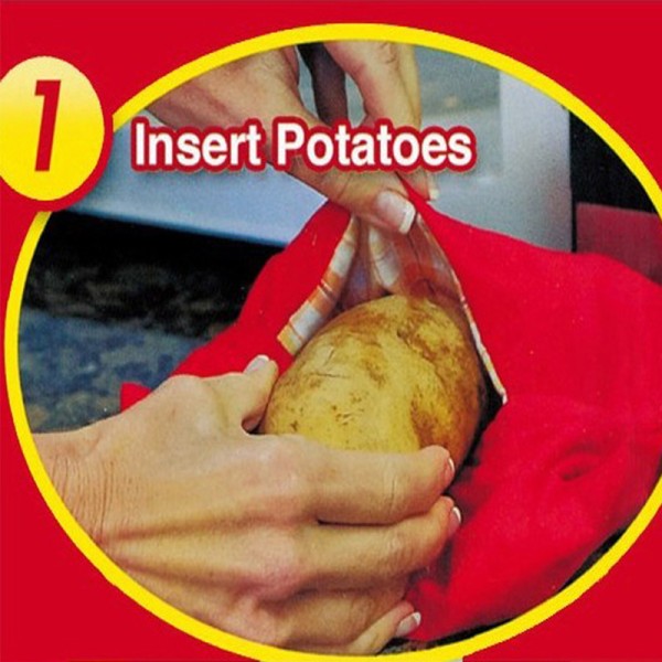 Mikrovågsugn Potatisspispåse Bakad potatis Mikrovågsugn Red one size