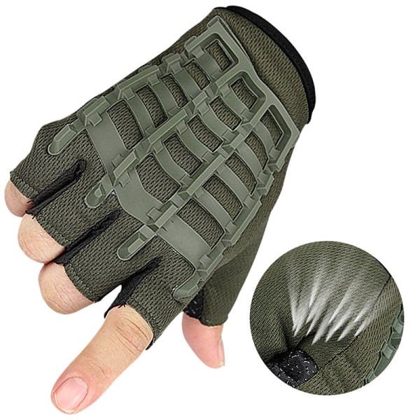 1 par taktiska halvfingerhandskar Army Military Outdoors Finger A2 ONESIZE