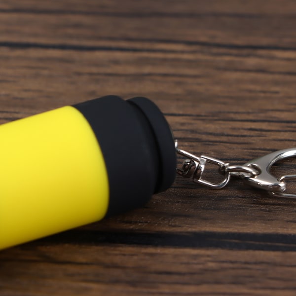 Udendørs bærbar lommelygte lille nøglering lys USB-opladning f A5 onesize
