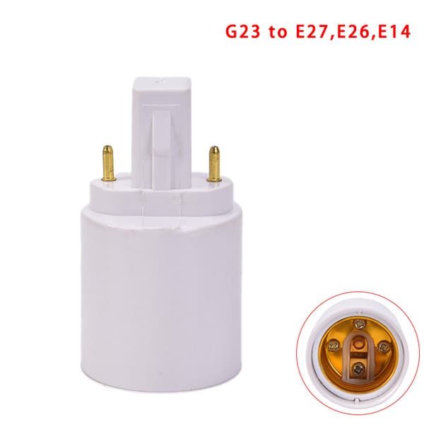 G23 til E27 E26 sokkel LED halogen pære lampe adapter G23