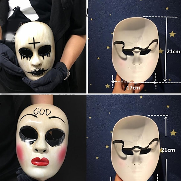 Party Anonymous Masker Halloween Filmtema Ansigtsmasker Maske Hor A3