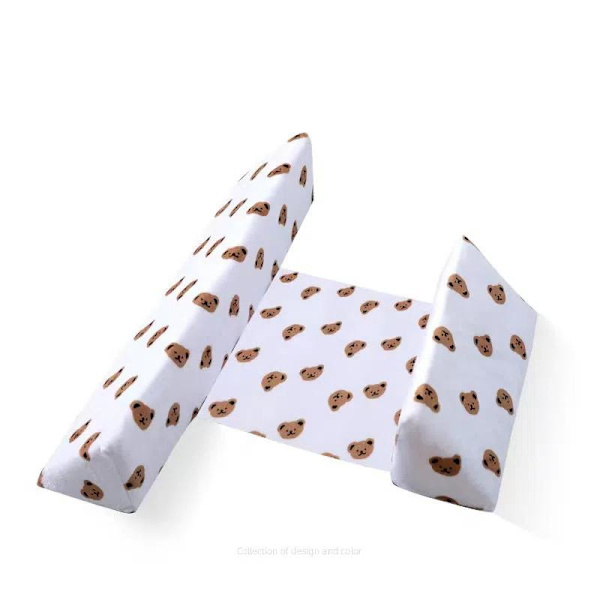 Baby Side Sleeper Wedge Justerbar Mjuk Kudde Avtagbar Lumba Brown