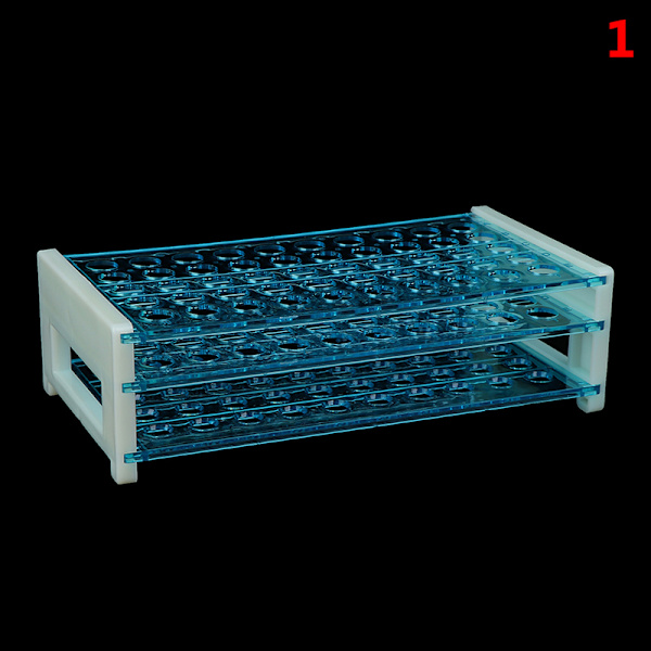 10 kpl Muovisia koeputkia, joissa korkit ja putkitelineen pidike sta 13mm*50Holes(Rack)