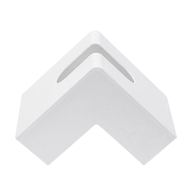 Nordic Right Angle Desktop Serviett Papir Storage Case Tissue Box White ONESIZE